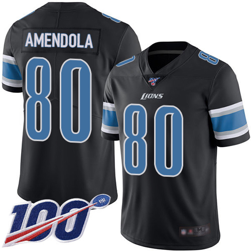Detroit Lions Limited Black Men Danny Amendola Jersey NFL Football #80 100th Season Rush Vapor Untouchable->detroit lions->NFL Jersey